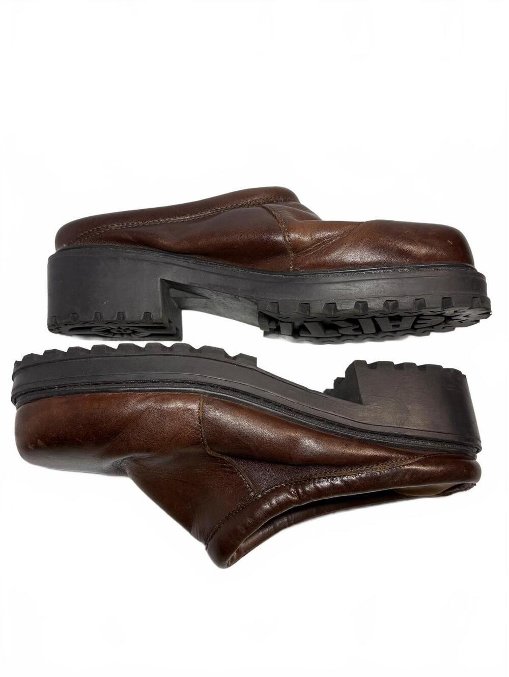 Earth Shoe Gelron 2000 Brown Leather Mules Clogs Women’s 9.5 Comfort